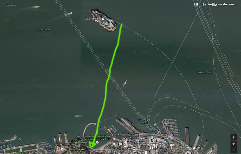 Illustration for article titled Swimming From Alcatraz to Shore With a GoPro on My Head